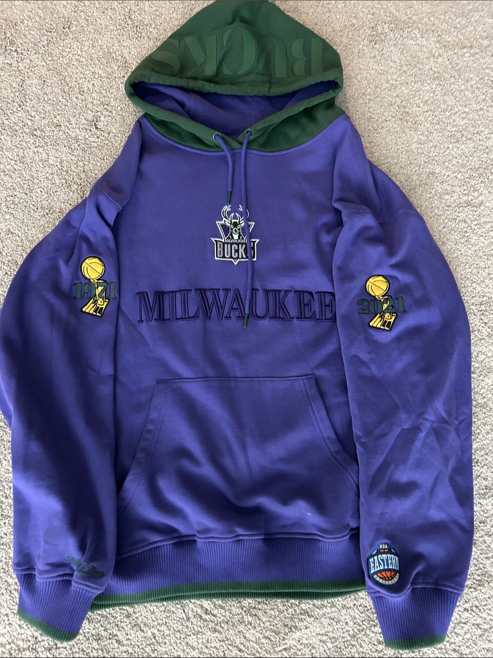 Milwaukee Bucks Purple & Green Pullover Hoodie